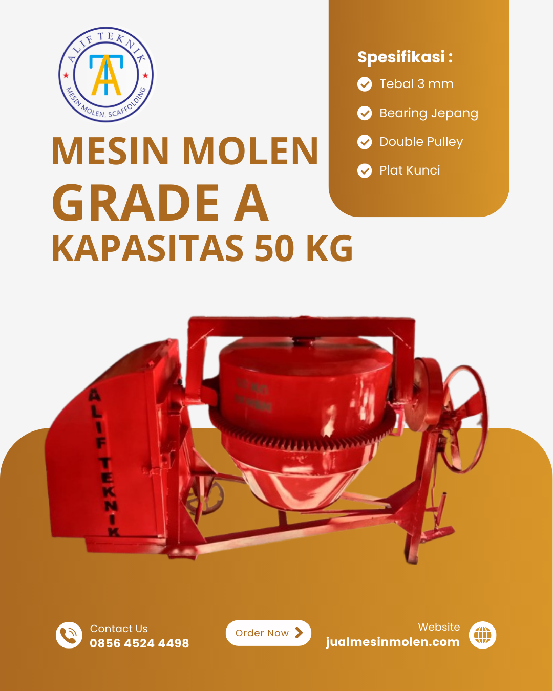jual sewa mesin molen surabaya